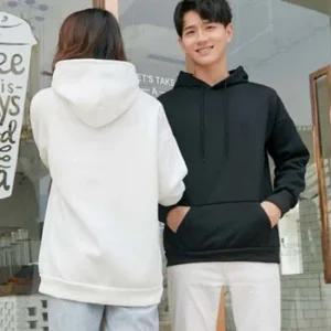 커플 방한 겨울 스타일 기본 기모 후드티 오버핏 루즈