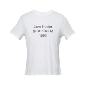 [아크네스튜디오]25FW 로고 프린트 크롭 티셔츠 오프화이트 CL0397 AEG