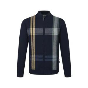 [갤러리아] 25FW 닥스 빅체크 방풍 풀집업 니트 DLW1SWZU111N1