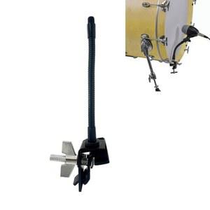 드럼 세트 베이스 후프, 텐션 로드가 있는 마이크 클립 홀더용 TUORE 림 클램프 타악기 마운트 부착물