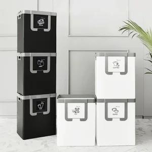 재활용 수거함 나누미 3단 공간 마법사청소분리함 재정리함 재함 쓰레기 분리함 가정용재함 용분리함