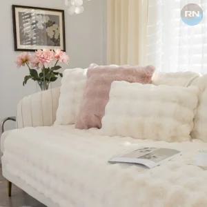 겨울 소파패드 부드러운 극세사 미끄럼 방지 커버 4인용 밍크