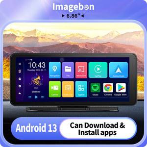 카플레이 모니터 이미지본 E2 안드로이드 13 차량용 블랙박스 무선 오토 미러링크 스테레오 WiFi GPS 구글 플레이 FM AI 음성 DVR