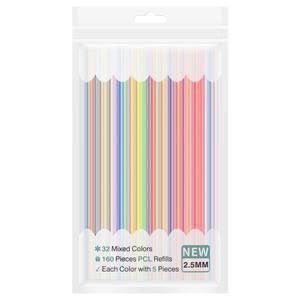 160개 2.5mm 3D 펜 필라멘트 리필 안전하고 저온 PCL 32색 프린터 두들러 3Doodler Start용