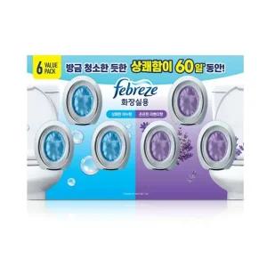 페브리즈 화장실 비치형 6.3ml 6개