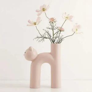 [콩심팥심]오브제 도자기 꽃병 인테리어 화병 세라믹 빈티지화병 오브제꽃병