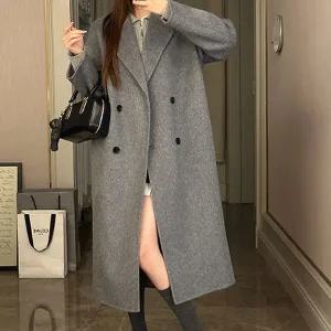 [예쎄] 모직 퀼팅안감 오버핏 롱코트(S4WCT025A)