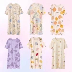 빅사이즈 여름잠옷 반팔 오버핏 여름 잠옷 (49T30)