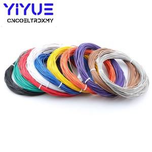 5/10 미터 1007 PVC 주석 도금 구리 케이블 28 26 24 22 20 18 AWG DIY 장비 전기 와이어 LED 라인 다채로