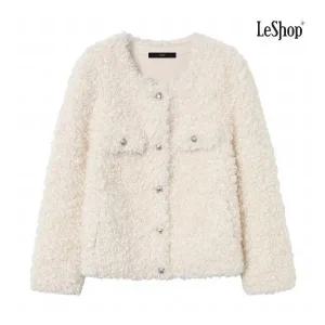 르샵 정상가:209,000원 ㅣ 노카라 양털 라운드 긴팔 자켓 DP4JK003A 309781