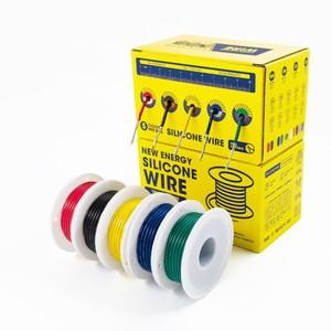 16/18/20/22/24/26/28/30 AWG 5 색 전선 주석 도금 구리 와이어 DIY 부드러운 실리콘 후크 업 키트