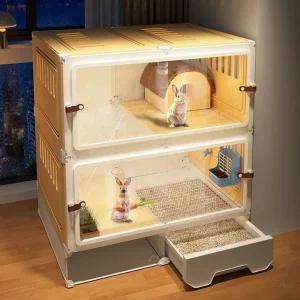 실내 토끼장 펜스 토끼집 애완 케이지 토끼 회색 키우기