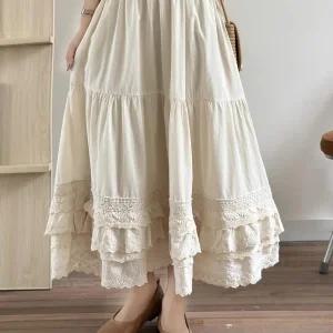 레이스 속치마 레이어드 면스커트 메쉬 프로방스 캉캉 레이어드스커트 레이어드속치마 여성