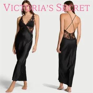 갤러리아 빅토리아시크릿 실크레이스 바이어스 롱슬립 롱드레스 V넥 롱원