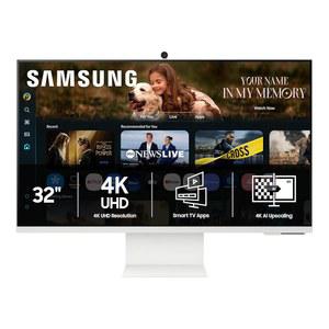 삼성 32인치 스마트 모니터 M8 (M80F) 4K UHD 디스플레이, 비전 AI, TV 앱, 게이밍 허브, USB-C, HDMI 및