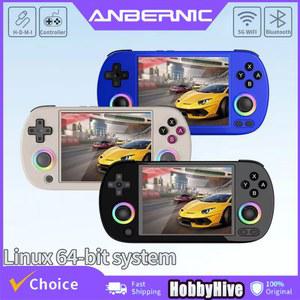 앤버닉 RG 40XXH 휴대용 측면 스크롤 게임 콘솔 4 인치 레트로 아케이드 사각형 화면 듀얼 선물