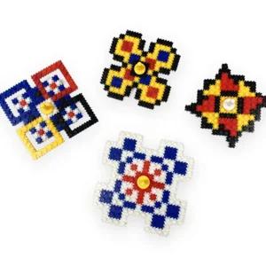 취미키트 오방색 단청 블럭팽이 4인세트이 이만들기 놀이 조립장난감 이조립