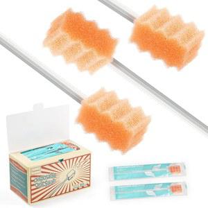 큐스왑 안전 구강 관리용 면봉 50개, 노인용 잇몸 보호 면봉, 여분의 길이, 개별 포장