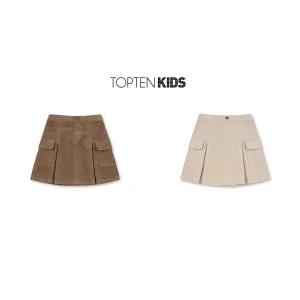 [롯데백화점]탑텐키즈 MKE4RS2012 여아) 코듀로이 카고 스커트