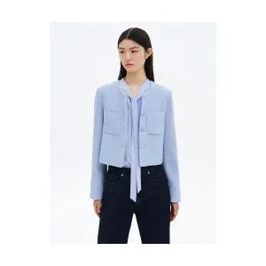 {매장정품}에잇세컨즈 8SECONDS 투톤 트위드 숏 자켓 스카이 블루325311LY1Q253407