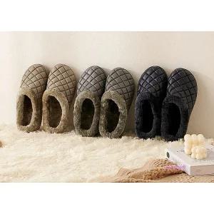 털슬리퍼 웜 방한 겨울 편한 털 푹신한 털실내화 체크 누빔 털신발 웜방한abc262