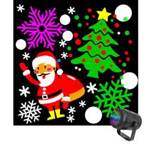 크리스마스 프로젝션 LED 회전 프로젝터 - 고정 산타 및 눈송이 패턴이 있는 USB 전원 홀리데이 장식, 상점/바/크리스마스용 실내 디스플레이 홀로그램 플러그 앤 플레이(13.2)