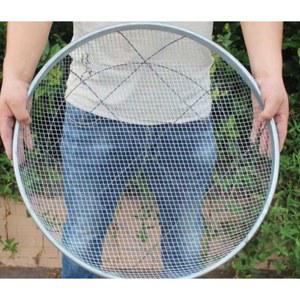 원형 참깨망 스텐 체망 50CM 구멍 CM 필터 6MM 채반 지름 42CM