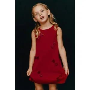 국내배송 ZARA 자라 베이비 신생아 유아 벨벳 리본 니트 원피스 레드 2582608600 1468127