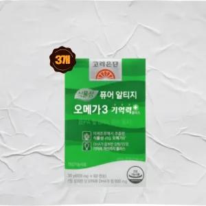 고려은단 식물성 퓨어 알티지 오메가3 기억력+ 60캡슐, 3개