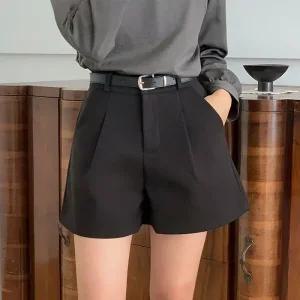 [코코블랑] 포에 모직 핀턱 쇼츠(벨트set)