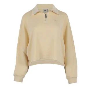 아디다스 여성 에센셜 하프 집업 티셔츠 IR6016