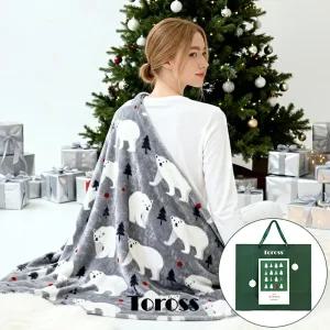 토로스 밍크 극세사 무릎 담요 도톰한 겨울 차박 캠핑 단체 답례품 크리스마스 선물 소형 대형 베어 트리