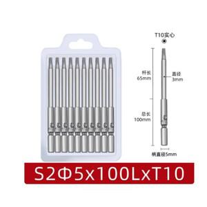 10Pcs Torx 스크루 드라이버 비트 801 5mm 생크 윈드 드릴 헤드 60mm 100mm 나사 렌치 마그네틱 스타 T5 T6