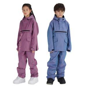 아동 스키복 어린이 소녀 소년 스노우보드 두꺼운 겨울 방한복 따뜻한 방수 청소년 재킷 바지 오버올 의류