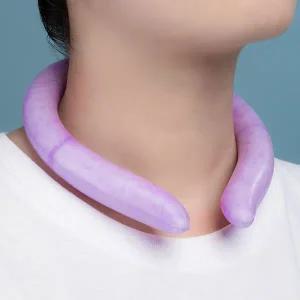 [골드스마일]여름 얼음 쿨스카프 목 냉감 쿨링 아이스 넥카라 퍼플 여름넥밴드