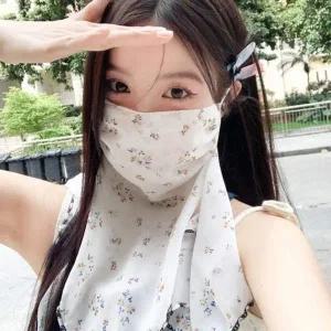 [콩심팥심]플라워 인기 쉬폰 멀티스카프 여름넥워머 감성 쿨워머