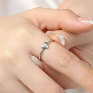 [골드스마일]커플링 실버925 심플 볼드 하트 반지 오픈