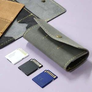 고급 SD카드 보관 케이스 보관함 수납 가죽 메모리