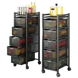 이동식 틈새 수납장 트레이 트롤리 철제트롤리 야채 보관