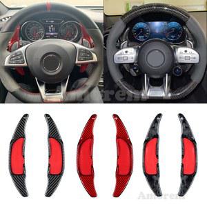 메르세데스 벤츠 AMG A45 CLA45 C63 S63 GLA45 E43 SL63 용 탄소 섬유 스티어링 휠 시프트 패들 확장 시프터 교체