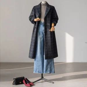 (안나앤플러스) A. 포르테 체크 울 코트[코트D1001I01] 빅사이즈