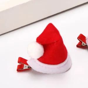 산타 모자 머리핀 집게핀 헤어 핀 크리스마스 머리띠 코스튬 성탄절 데코 꾸미기 장식 소품