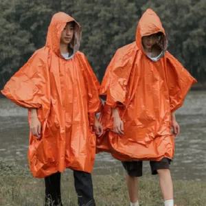 휴대용 은박 판초우의 양면 우비 캠핑 야외 방한 방수