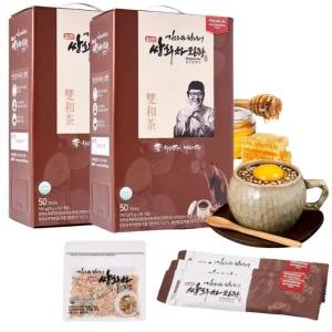 전통차 김오곤원장의 진한 침향 쌍화차 100포 고명50g 한방 건강차 스틱형 분말 대추 작약 7가지 전통 원료