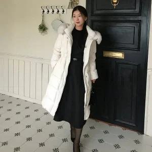 잇미샤 25 FW FOX 후드 구스다운 롱패딩 ITPCZPD340 781404