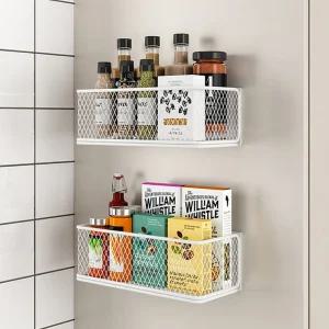 마그네틱 자석선반 냉장고 세탁기 현관문 부착벽선반 세탁실선반 무타공선