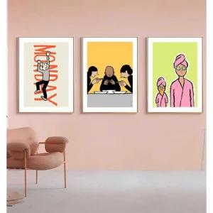 장 줄리앙 장줄리앙 작품 포스터 줄리안오피 에바알머슨 강아지 고양이 일상 대형 그림 액자