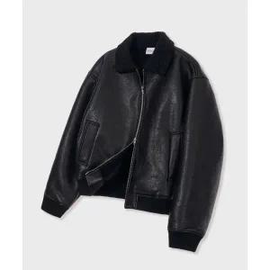 [국내정품] 굿라이프웍스 무스탕 퍼 자켓 빈티지 봄버 블랙 234748