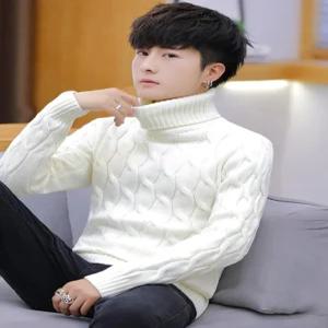 꽈배기터틀넥 남자목폴라 두꺼운 니트 폴라티 목티 따뜻한