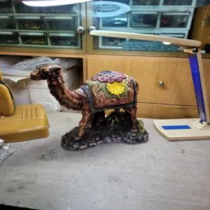 당삼채 형식으로 만든 중국 도자기 낙타상/작은 깨짐 보수